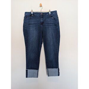 1822 Denim Taylor Womens Cuffed Dark Wash Stretch Denim Jeans Size 20W